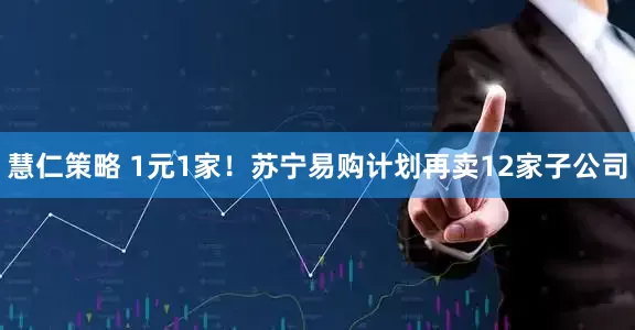 慧仁策略 1元1家！苏宁易购计划再卖12家子公司